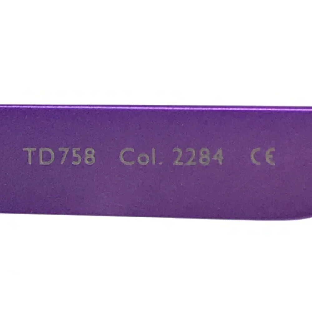 Tom Davies Eyeglasses Frames TD758 Col. 2284 Matte Purple Ice Blue 54-17-140